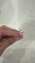 Anillo Oro 10K con Piedra Rosa Grande 💍 Elegante y Moderno