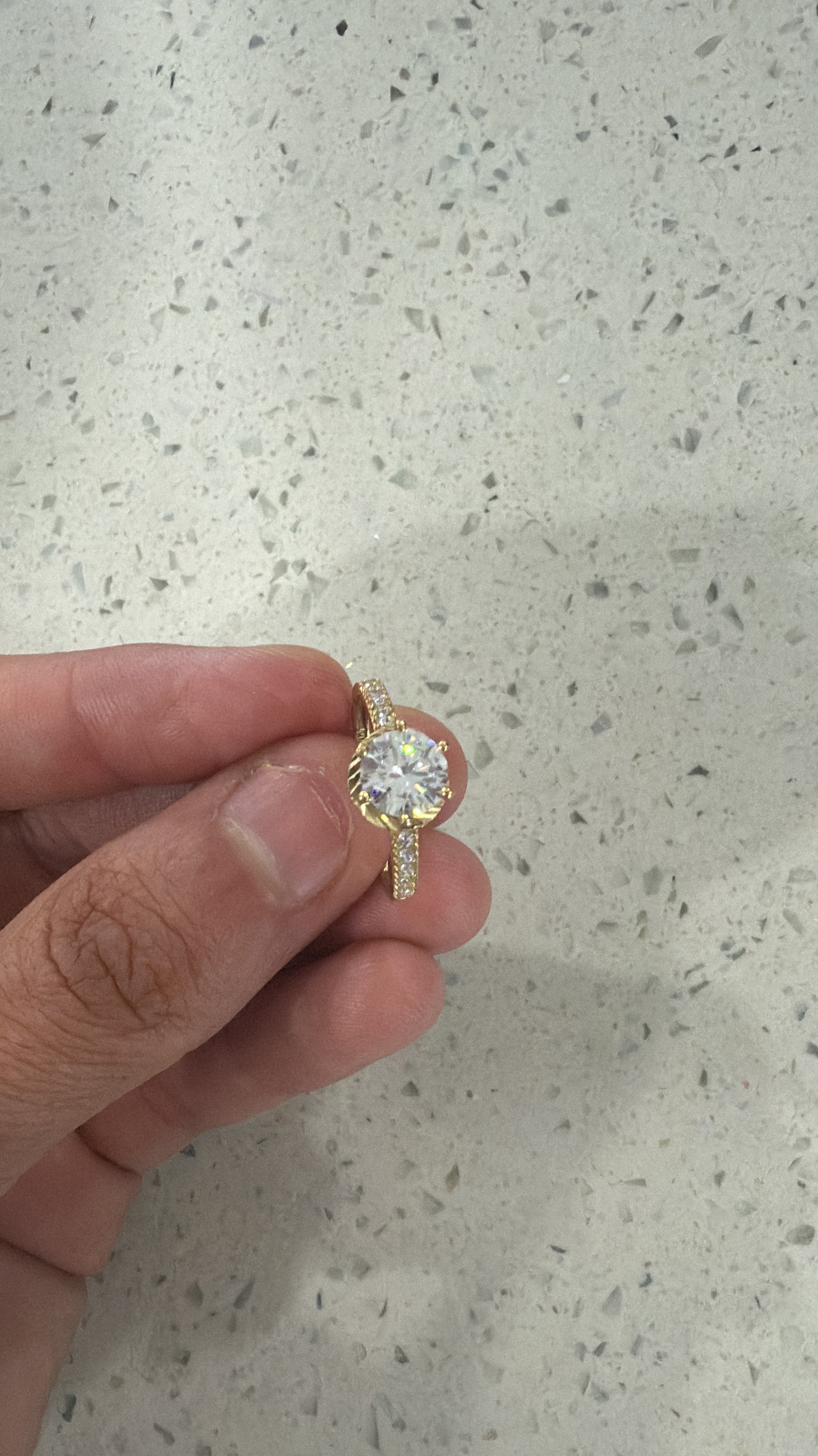 Anillo de compromiso oro 10k