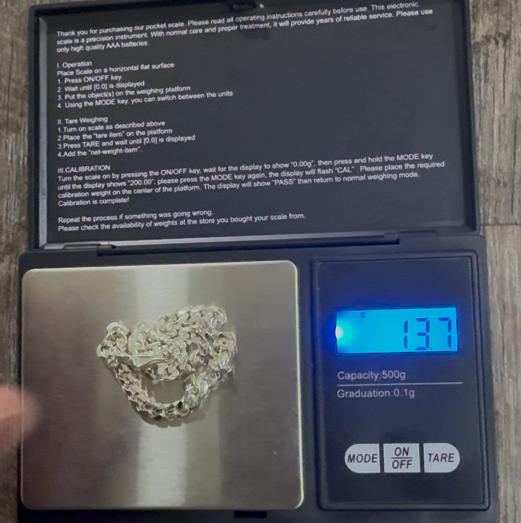 “Bracelet cubana plata 925 5mm 💎 13.7g”