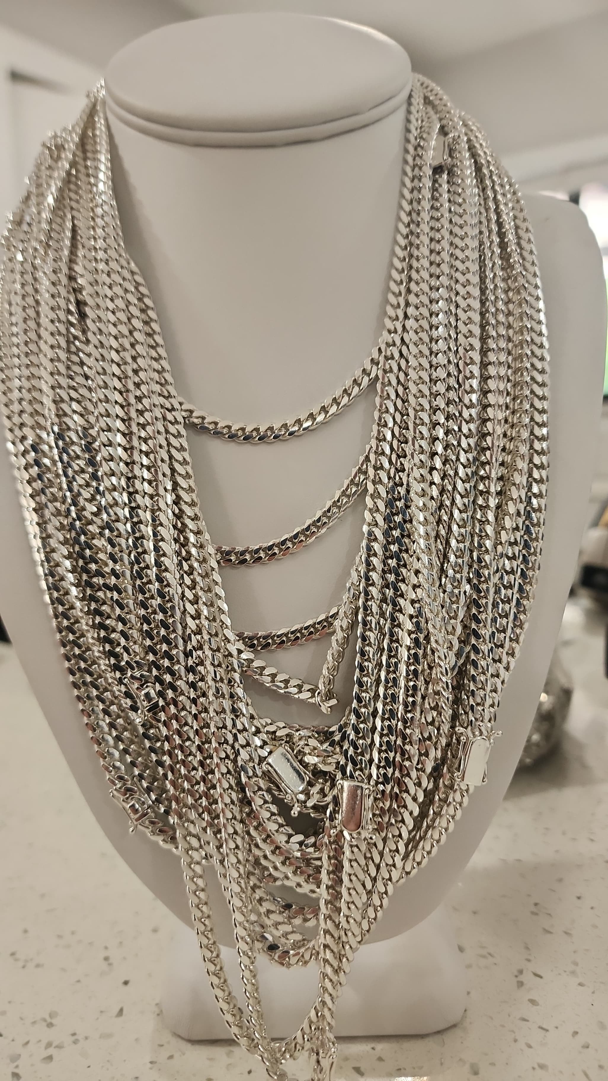 925 Silver Cuban Link Chain